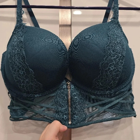 COPY - La SENZA Teal Lace Trim Bra - Picture 1 of 4